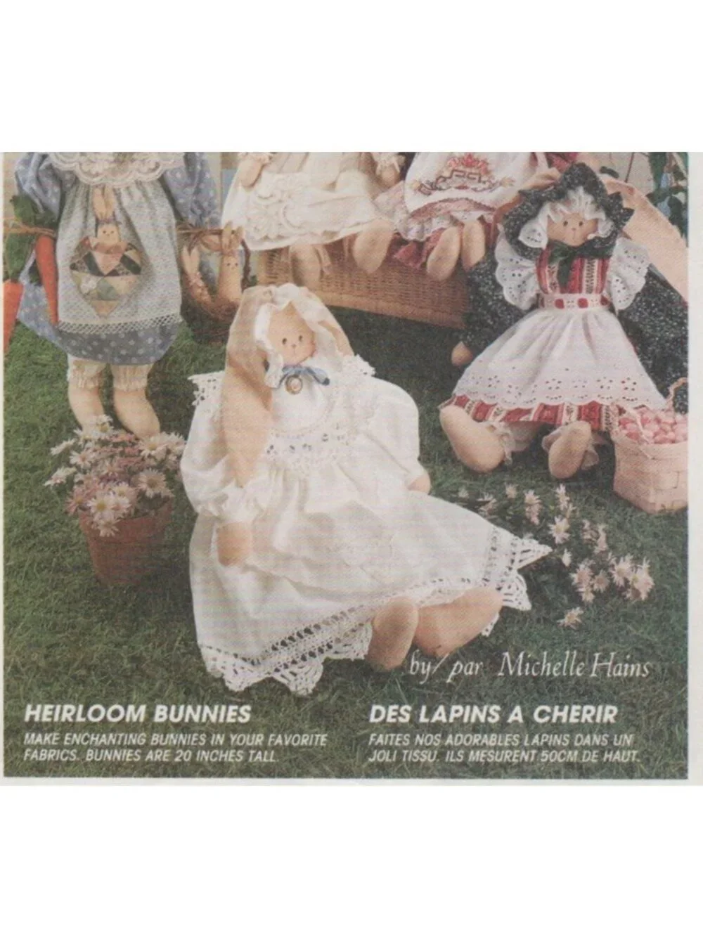 McCall's 7534 711 Heirloom Bunnies and Clothes Mama and Baby Size Pattern Uncut